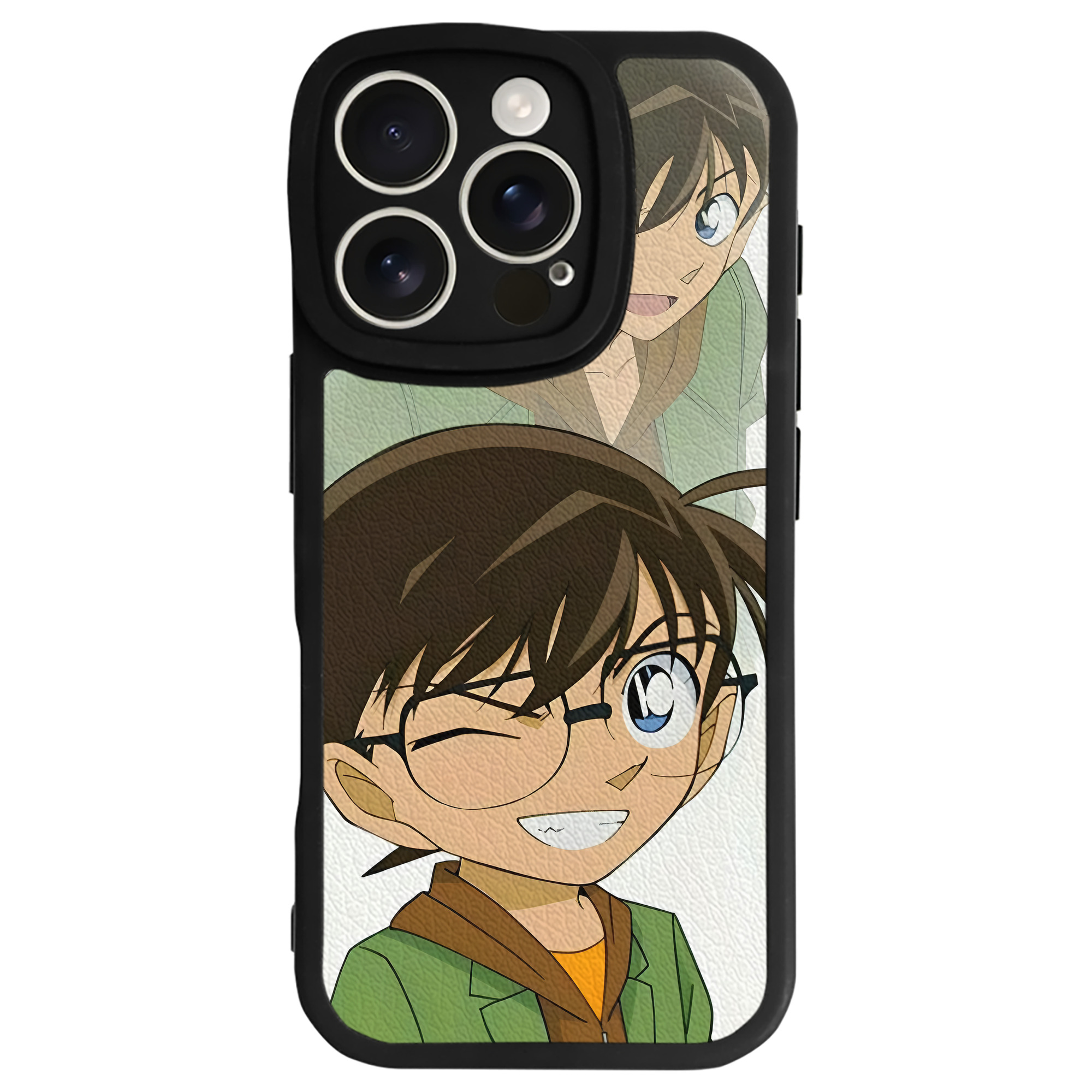 （画像用） 名探偵コナン Detective Conan 【iPhone 16シリーズ対応】シリコンスマホケース（レザー調） 材質：シリコン